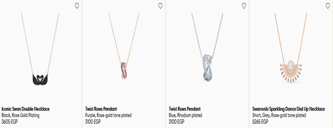 Unique designs of necklaces