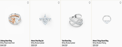 Rings that Swarovski offers you to increase the charm of your everyday appearance